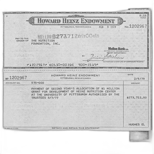 check, howard, heinz, endowment transparent PNG cut-out