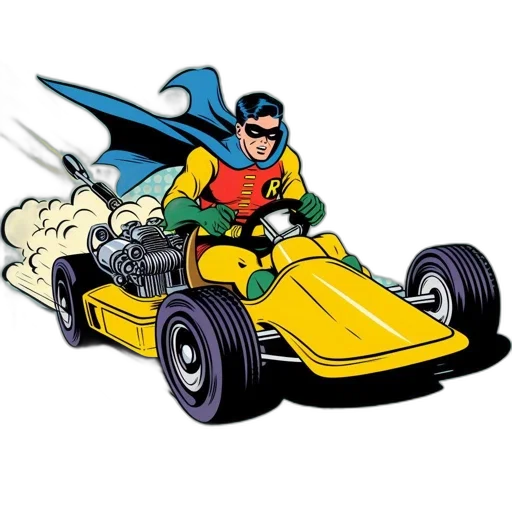 car, comic book art, concept art, cartoon transparent PNG cut-out
