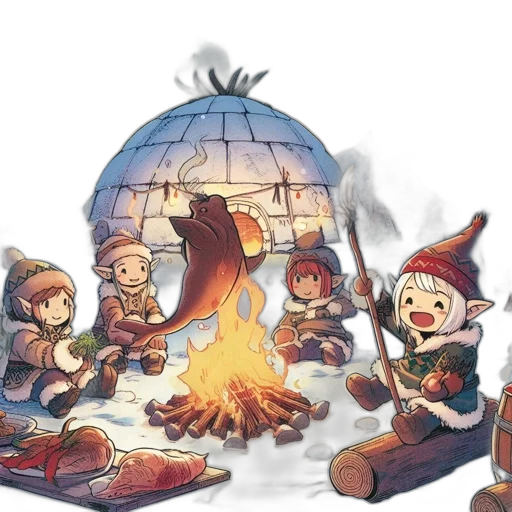 concept art, fantasy art, watercolor, pixel art transparent PNG cut-out
