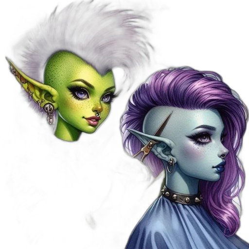 fantasy art, concept art, photorealistic, comic book art transparent PNG cut-out
