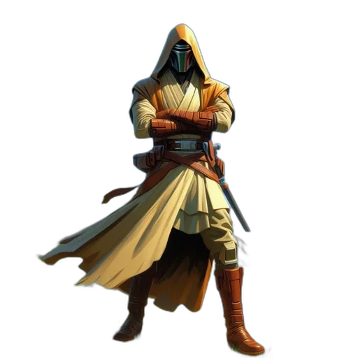 mask, staff, jacket, sword transparent PNG cut-out