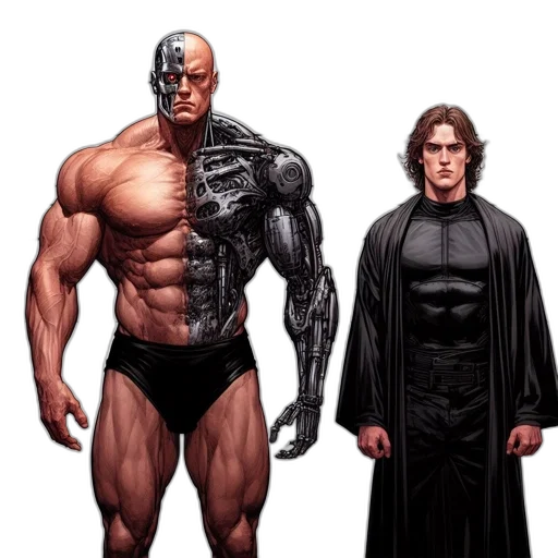comic book art, concept art, fantasy art, dark transparent PNG cut-out