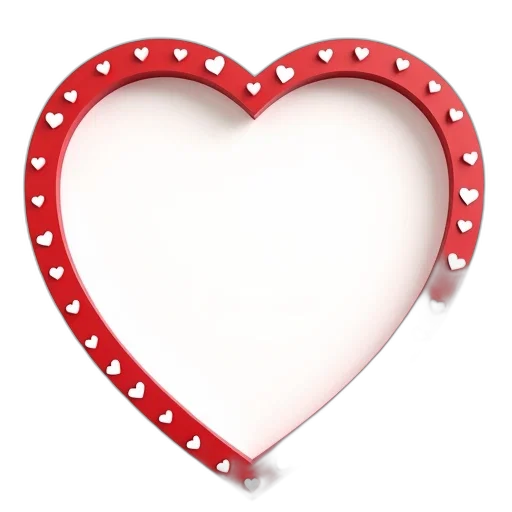 jewelry, 3d render, red, heart-shaped transparent PNG cut-out