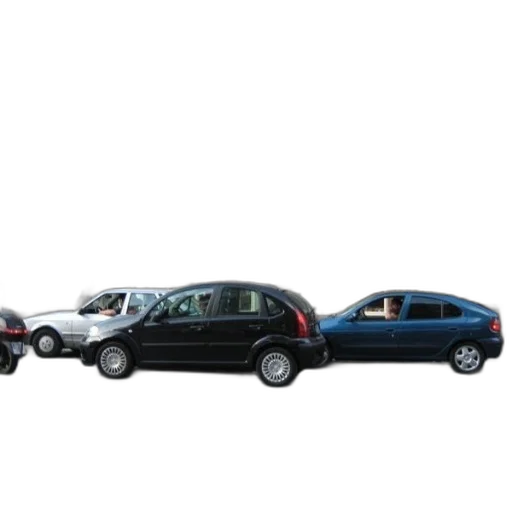 car, 3d render, busy, street transparent PNG cut-out