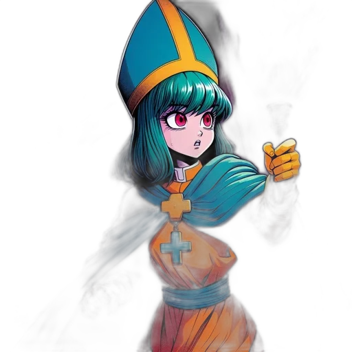 staff, hat, dress, crown transparent PNG cut-out