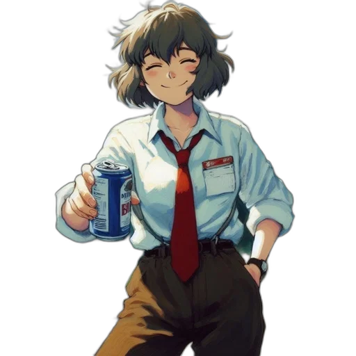 staff, jacket, bottle, food transparent PNG cut-out