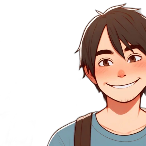 face, cartoon, anime, concept art transparent PNG cut-out