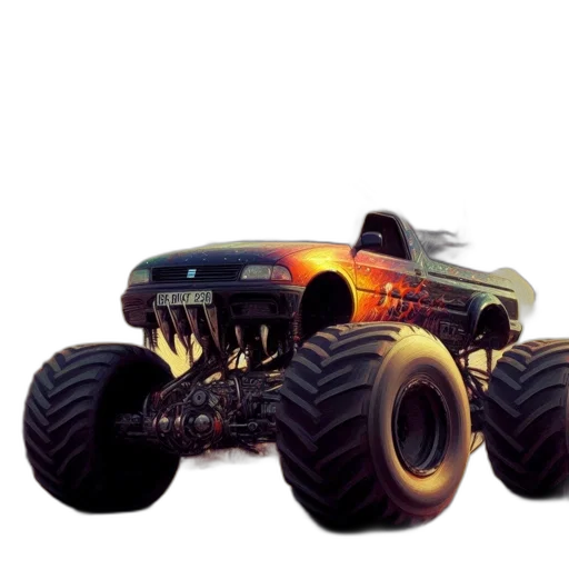 car, weapon, animal, creature transparent PNG cut-out