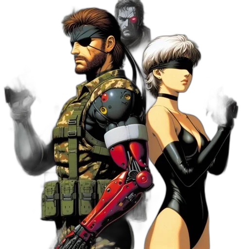 concept art, comic book art, cyberpunk, pixel art transparent PNG cut-out