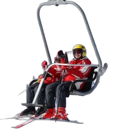 concept art, 3d render, two, skiers transparent PNG cut-out