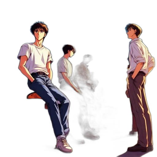 staff, concept art, anime, pixel art transparent PNG cut-out