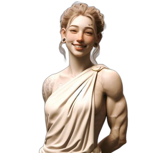 dress, jewelry, staff, face transparent PNG cut-out