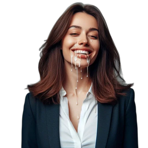 face, jewelry, hair, jacket transparent PNG cut-out