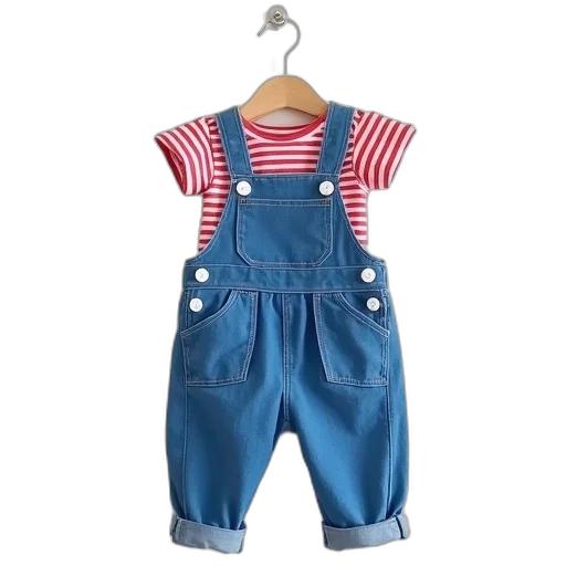 dress, blue, dungter, romper transparent PNG cut-out
