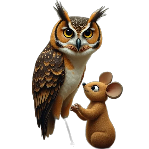 animal, staff, concept art, 3d render transparent PNG cut-out