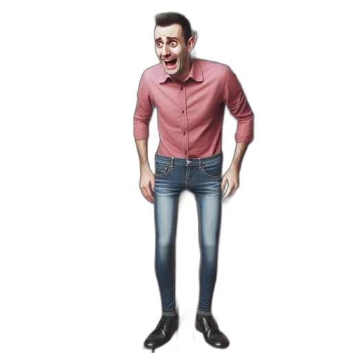 jacket, creature, staff, robot transparent PNG cut-out