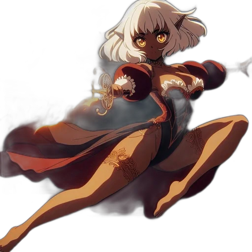 dress, weapon, concept art, anime transparent PNG cut-out