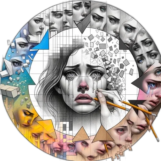 face, mask, umbrella, concept art transparent PNG cut-out