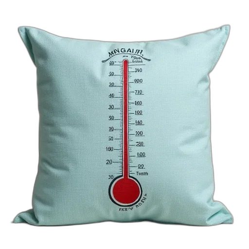 thermometer, linen, throw, pillow transparent PNG cut-out