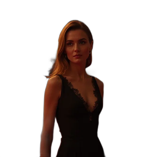 dress, staff, face, jewelry transparent PNG cut-out