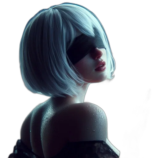 mask, face, dress, hair transparent PNG cut-out