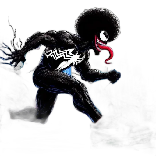 creature, mask, hair, concept art transparent PNG cut-out