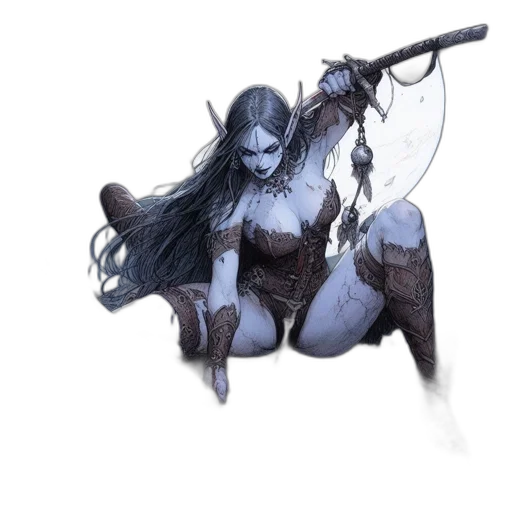 weapon, sword, staff, creature transparent PNG cut-out