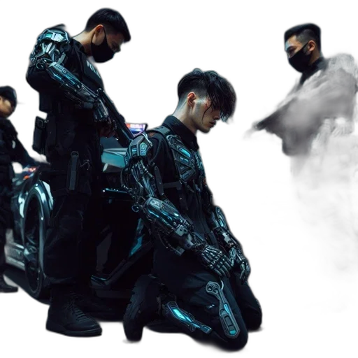 jacket, weapon, robot, dragon transparent PNG cut-out