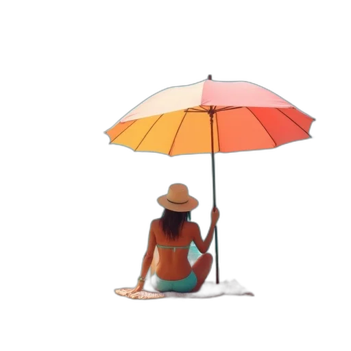 umbrella, hat, staff, jewelry transparent PNG cut-out