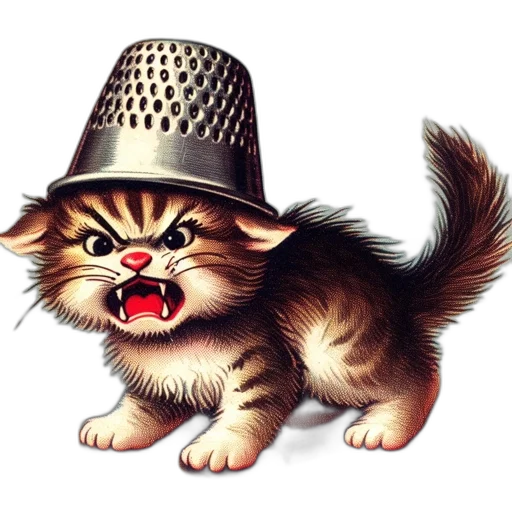hat, staff, animal, photorealistic transparent PNG cut-out