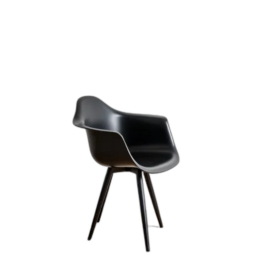 furniture, 3d render, dark, black transparent PNG cut-out