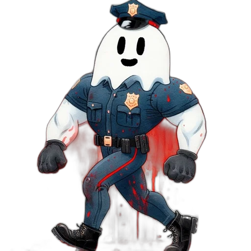 robot, mask, jacket, staff transparent PNG cut-out