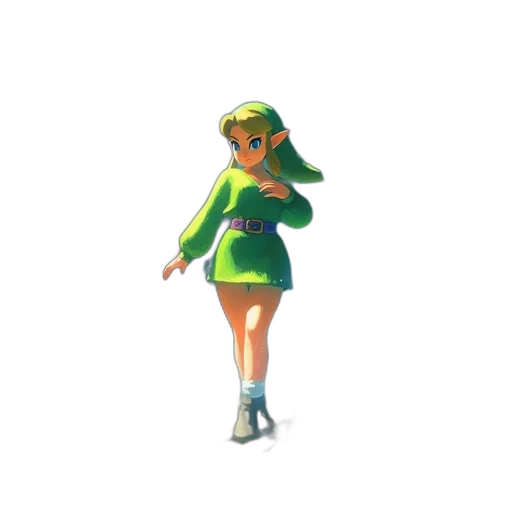 dress, staff, hat, weapon transparent PNG cut-out