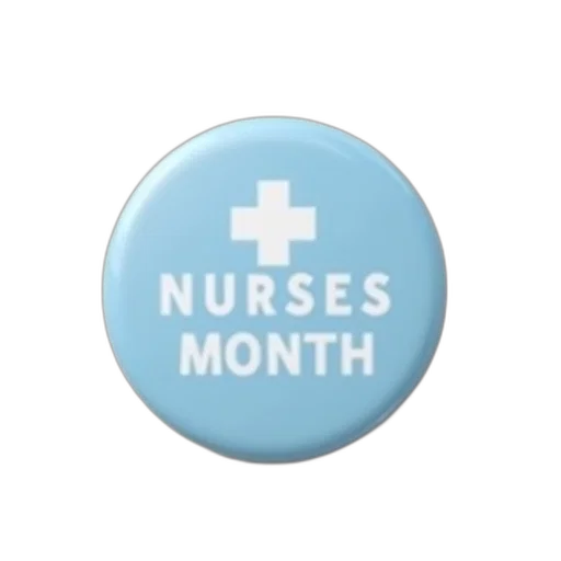 nurses, month, button, white transparent PNG cut-out