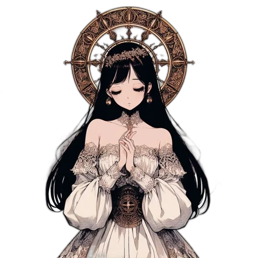 dress, crown, jewelry, pixel art transparent PNG cut-out