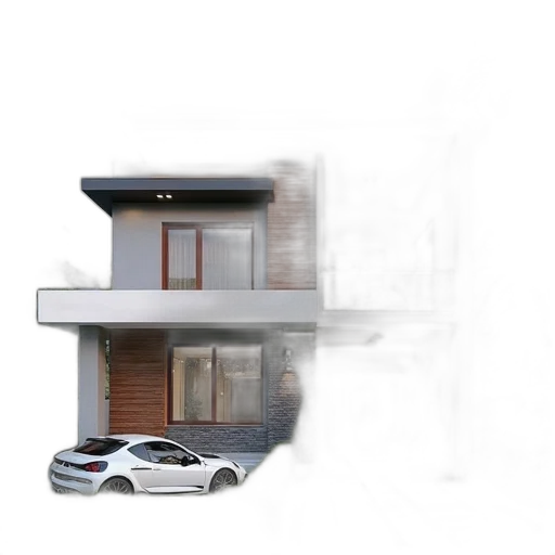 building, car, 3d render, concept art transparent PNG cut-out