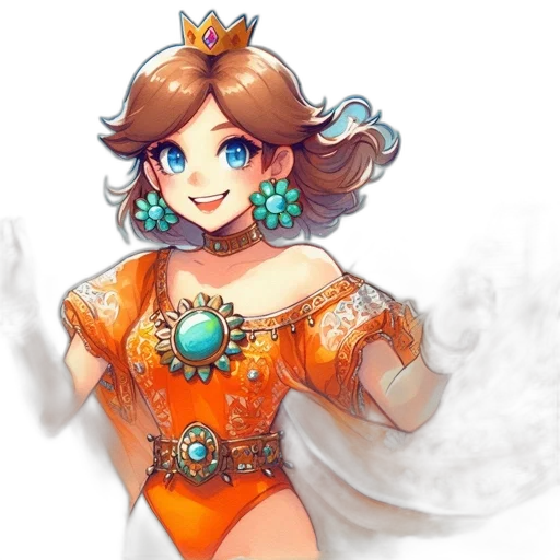 crown, dress, jewelry, staff transparent PNG cut-out