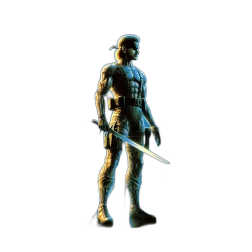 robot, sword, weapon, staff transparent PNG cut-out