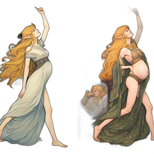 concept art, fantasy art, watercolor, comic book art transparent PNG cut-out