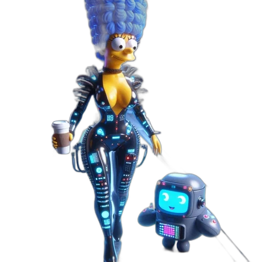 robot, staff, creature, concept art transparent PNG cut-out
