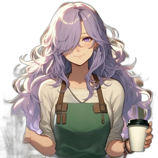 staff, hair, face, anime transparent PNG cut-out