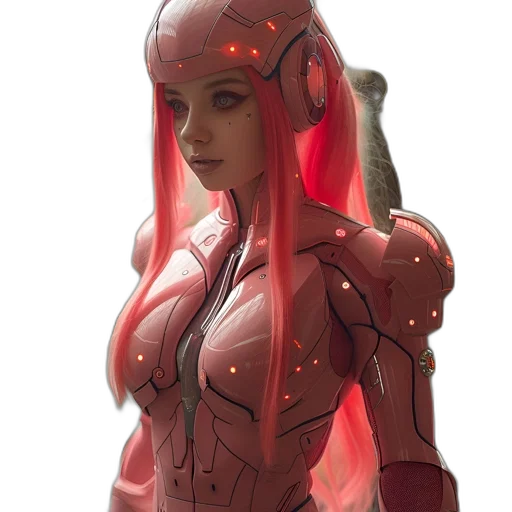 robot, dress, concept art, cyberpunk transparent PNG cut-out