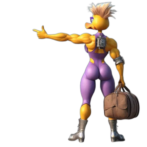 animal, robot, jacket, staff transparent PNG cut-out
