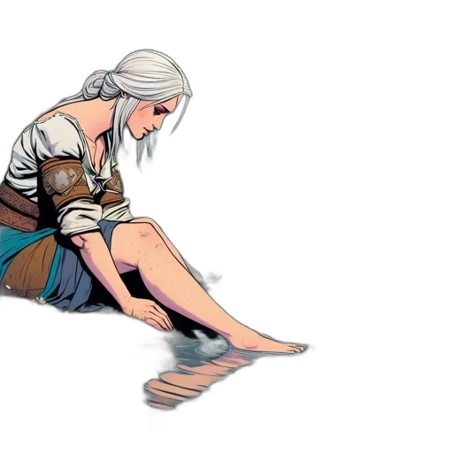 dress, sword, weapon, shoes transparent PNG cut-out