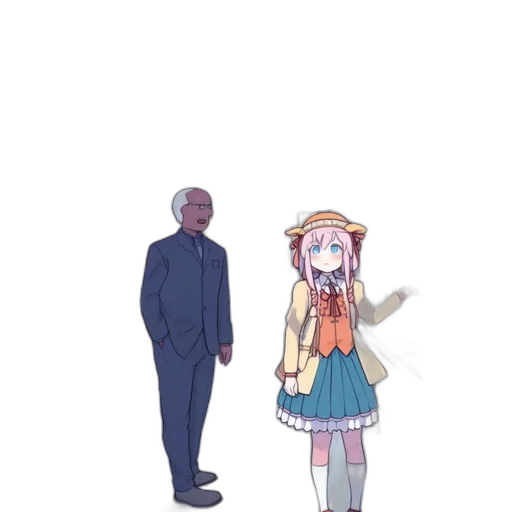 dress, staff, creature, robot transparent PNG cut-out