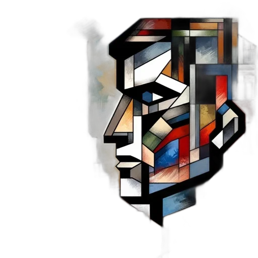 face, mask, robot, comic book art transparent PNG cut-out
