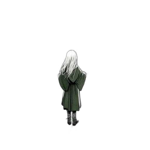 jacket, hair, weapon, dress transparent PNG cut-out