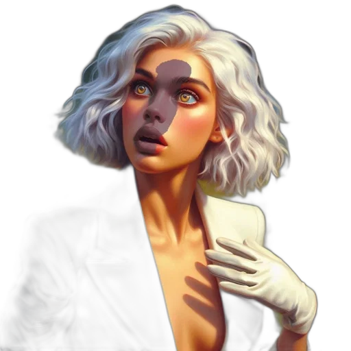 face, jacket, dress, concept art transparent PNG cut-out