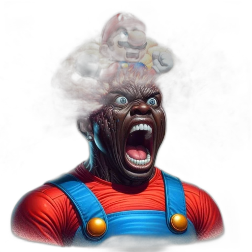 face, mask, creature, hair transparent PNG cut-out