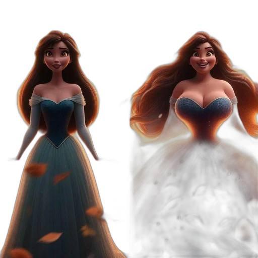 dress, concept art, 3d render, fantasy art transparent PNG cut-out